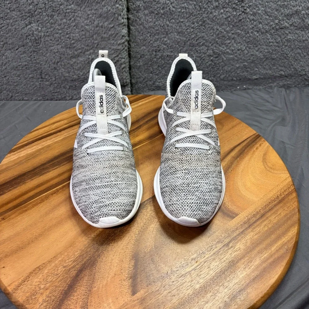 Adidas Cloudfoam Pure Womens Grey White Knit Running Shoes DB0695 Size 8 - Picture 12 of 12
